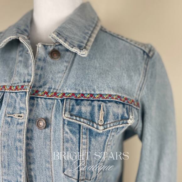 Rare Vintage Embroidered ASO Rory Gilmore Denim Jacket Gilmore Girls Small - Picture 8 of 10